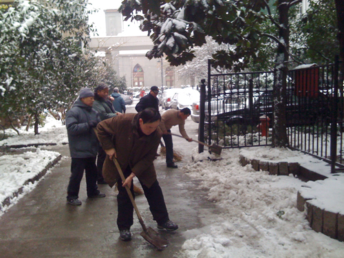 我院职工抗击冰雪灾害